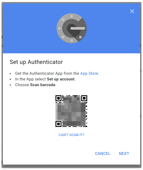Google Authenticator App QR